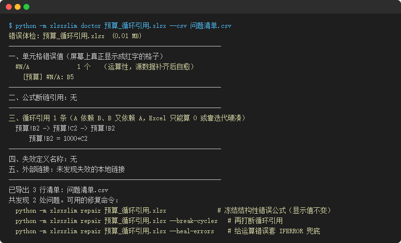 命令行体检
